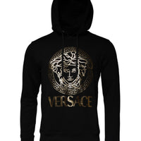 Versace Black Medusa Cotton Hoodie Pullover Sweatshirt Sweater