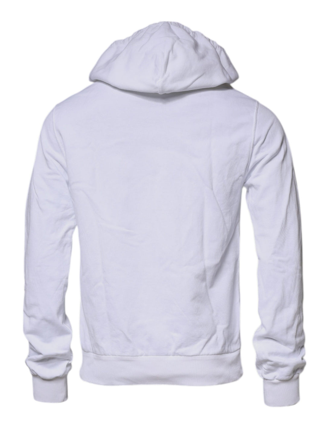 Dolce & Gabbana White Logo Hooded Pullover Sweatshirt Sweater