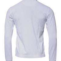 Dolce & Gabbana White Crown Men Full Zip Sweatshirt Sweater