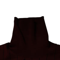 Dolce & Gabbana Maroon Monogram Turtleneck Pullover Sweater