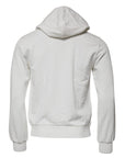 Dolce & Gabbana White Caesar Cotton Hooded Pullover Sweater