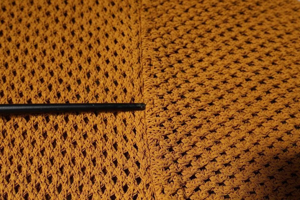 Dolce &amp; Gabbana Brown Perforated Collared Short Sleeves T-shirt