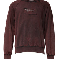 Dolce & Gabbana Brown Logo Cotton Crew Neck Pullover Sweater