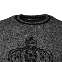 Dolce & Gabbana Gray Crown King Cashmere Pullover Sweater