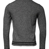 Dolce & Gabbana Gray Crown King Cashmere Pullover Sweater