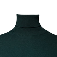 Dolce & Gabbana Green Cashmere Turtleneck Men Pullover Sweater