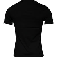 Versace Black Medusa Print Cotton Crew Neck Men T-shirt