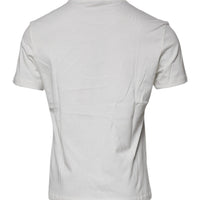 Versace White Medusa Print Cotton Crew Neck T-shirt