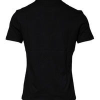 Versace Black Medusa Print Cotton Crew Neck T-shirt