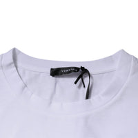 Versace White Medusa Print Cotton Crew Neck T-shirt