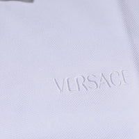 Versace White Viscose Collared Men Polo Short Sleeves T-shirt