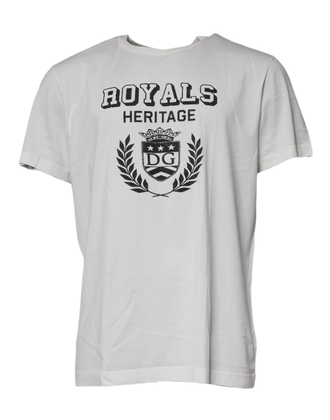 Dolce & Gabbana White Royals Heritage Cotton T-shirt