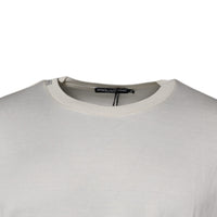 Dolce & Gabbana Off White Silk CrewNeck Short Sleeve T-shirt