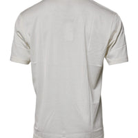 Dolce & Gabbana Off White Crew Neck Short Sleeve T-shirt