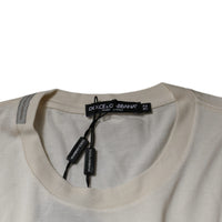 Dolce & Gabbana Off White Crew Neck Short Sleeve T-shirt