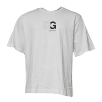 Dolce & Gabbana White DG Logo Crew Neck Short Sleeves T-shirt