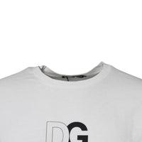 Dolce & Gabbana White DG Logo Crew Neck Short Sleeves T-shirt