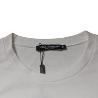 Dolce & Gabbana White DG Logo Crew Neck Short Sleeves T-shirt