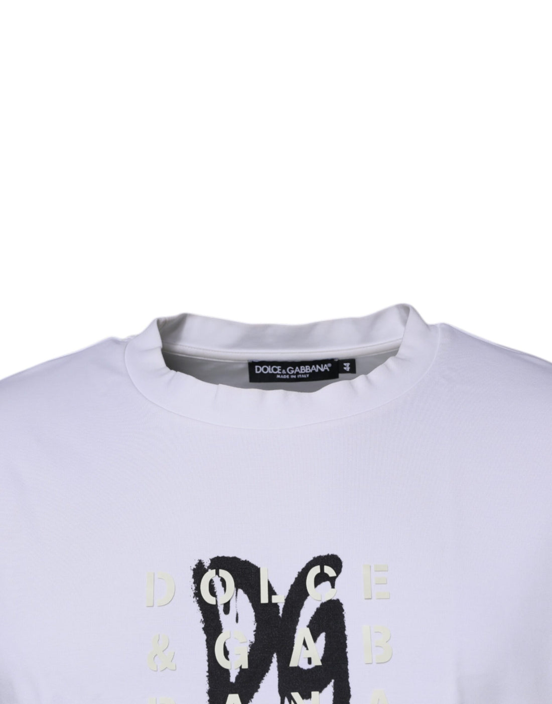 Dolce & Gabbana White DG Logo Crew Neck Short Sleeve T-shirt