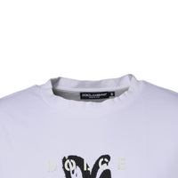 Dolce & Gabbana White DG Logo Crew Neck Short Sleeve T-shirt