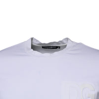 Dolce & Gabbana White DG Logo Crew Neck Short Sleeves T-shirt