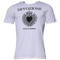 Dolce & Gabbana White Devozione Crew Neck Short Sleeve T-shirt