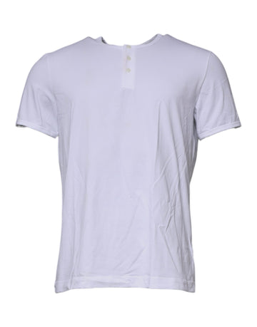 Dolce & Gabbana White Cotton Stretch Round Neck Underwear T-shirt