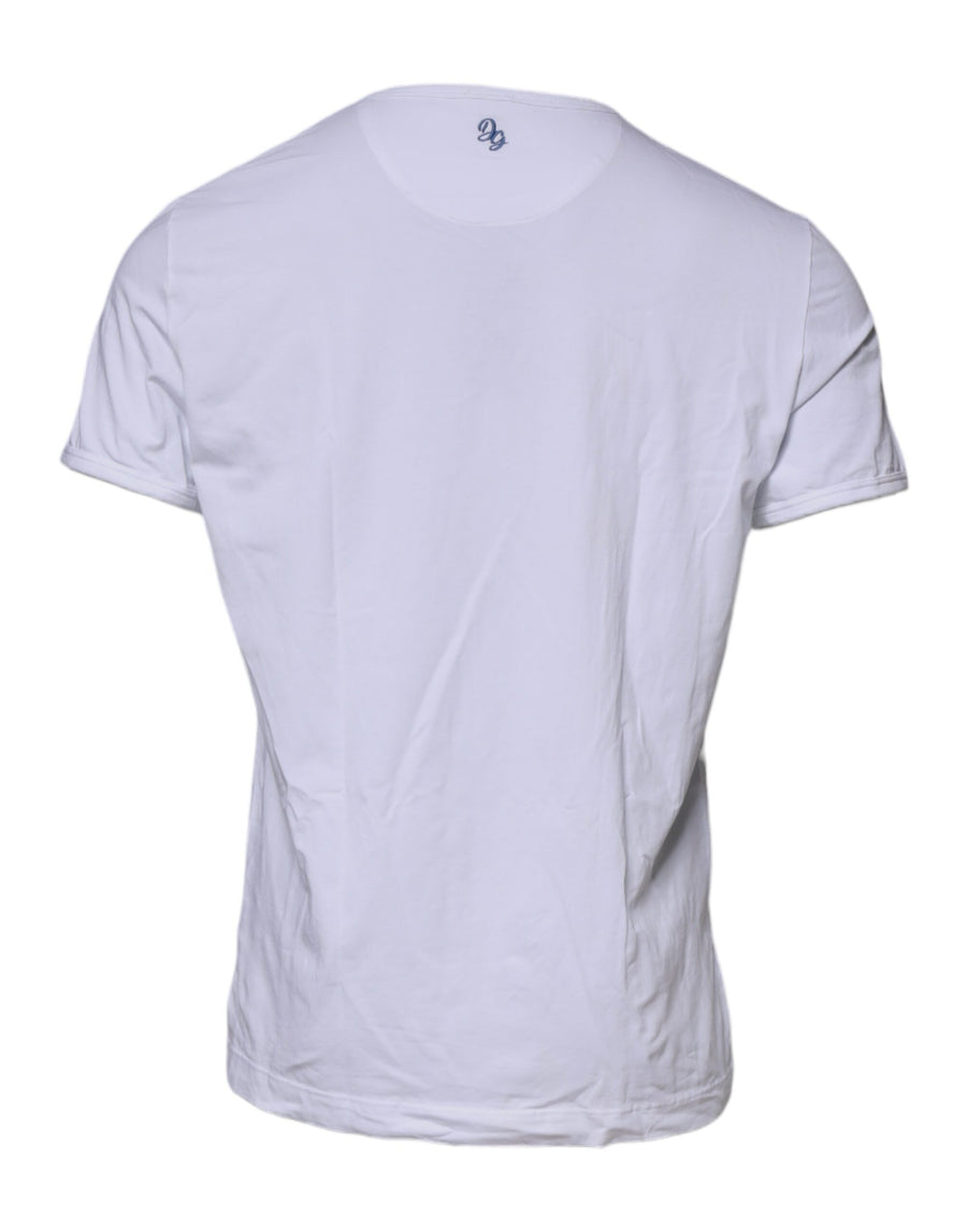 Dolce & Gabbana White Cotton Stretch Round Neck Underwear T-shirt