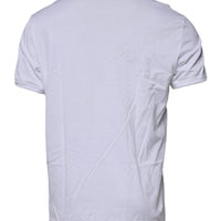 Dolce & Gabbana White DG Embroidery Cotton Crew Neck T-shirt