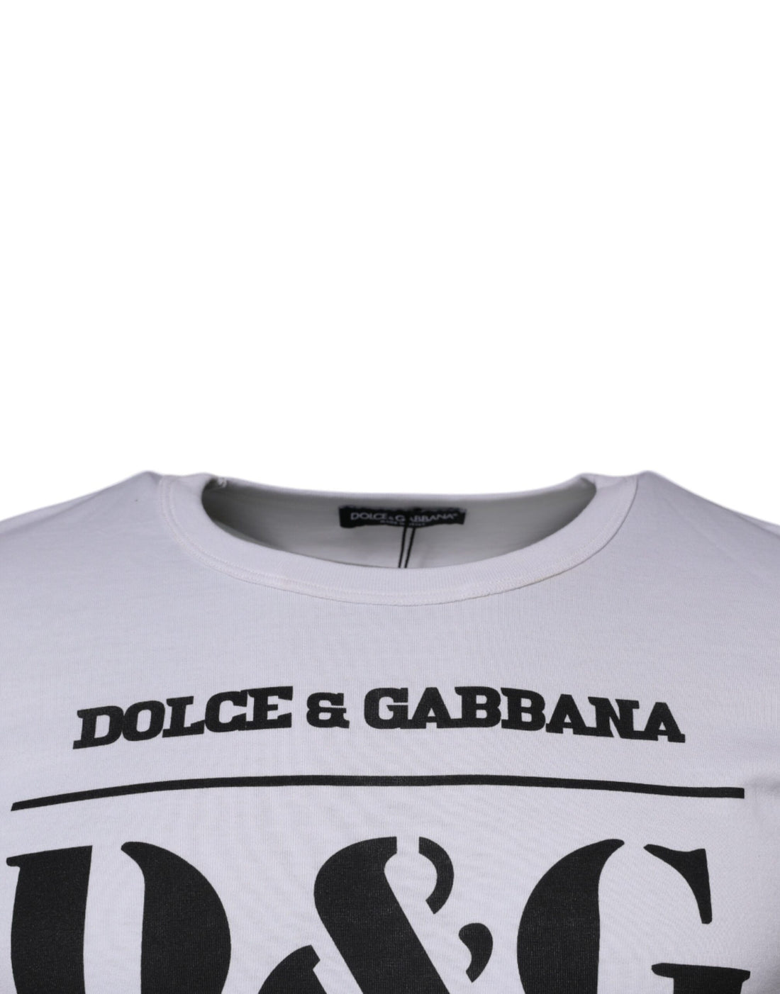 Dolce & Gabbana White D&G King Of Love Cotton Crew Neck T-shirt