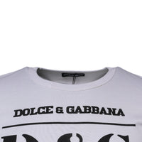 Dolce & Gabbana White D&G King Of Love Cotton Crew Neck T-shirt