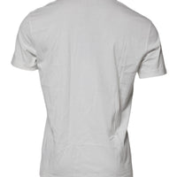 Dolce & Gabbana White DG Logo Cotton Crew Neck T-shirt