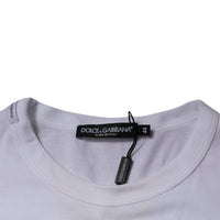 Dolce & Gabbana White Cotton Crew Neck Short Sleeves T-shirt