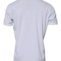 Dolce & Gabbana White Cotton Crew Neck Short Sleeves T-shirt