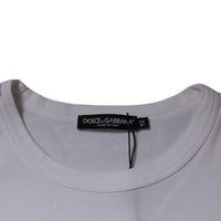 Dolce & Gabbana White Cotton Crew Neck Short Sleeves T-shirt