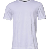 Dolce & Gabbana White Cotton Crew Neck Short Sleeves T-shirt