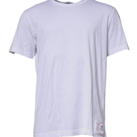 Dolce & Gabbana White Cotton Crew Neck Short Sleeve T-shirt