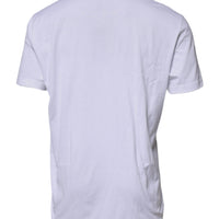 Dolce & Gabbana White Cotton Crew Neck Short Sleeve T-shirt