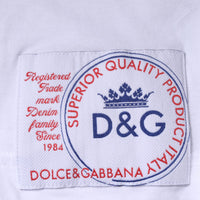 Dolce & Gabbana White Cotton Crew Neck Short Sleeve T-shirt