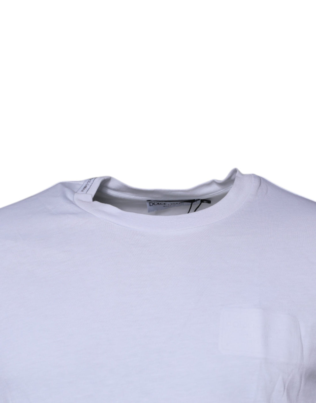 Dolce & Gabbana White DG Logo Cotton Crew Neck T-shirt