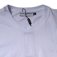 Dolce & Gabbana White Cotton Crew Neck Short Sleeves T-shirt