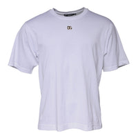 Dolce & Gabbana White DG Logo Crew Neck Short Sleeve T-shirt