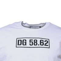 Dolce & Gabbana White DG Logo Cotton Crew Neck T-shirt