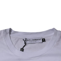 Dolce & Gabbana White DG Logo Cotton Crew Neck T-shirt