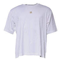 Dolce & Gabbana White DG Logo Crew Neck Short Sleeve T-shirt