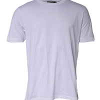 Dolce & Gabbana White Cotton Crew Neck Short Sleeves T-shirt