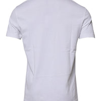 Dolce & Gabbana White Graphic Print Cotton Crew Neck T-shirt