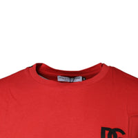 Dolce & Gabbana Red DG Logo Cotton Crew Neck T-shirt