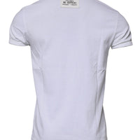 Dolce & Gabbana White Stripes Crew Neck Short Sleeves T-shirt