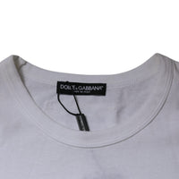 Dolce & Gabbana White Stripes Crew Neck Short Sleeves T-shirt